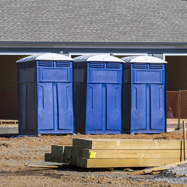 how often are the portable restrooms cleaned and serviced during a rental period in Lewiston Woodville NC